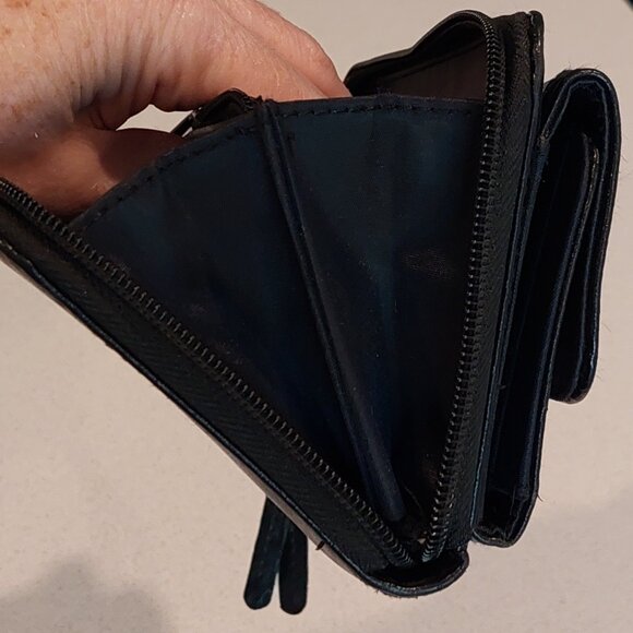 "UNLISTED" by Kenneth Cole Black Zip-Around Wallet - Picture 7 of 15